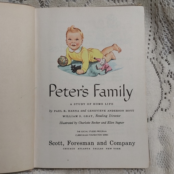 1949 Peter's Family A Study of Home Life Social Studies Reader Textbook - Picture 2 of 11